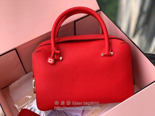 DELVAUX女包 2019春夏款 全新Cool Box優質牛皮 德爾沃女手提包 Cl0028 小方包大紅 Delvaux單肩包  fcs1270